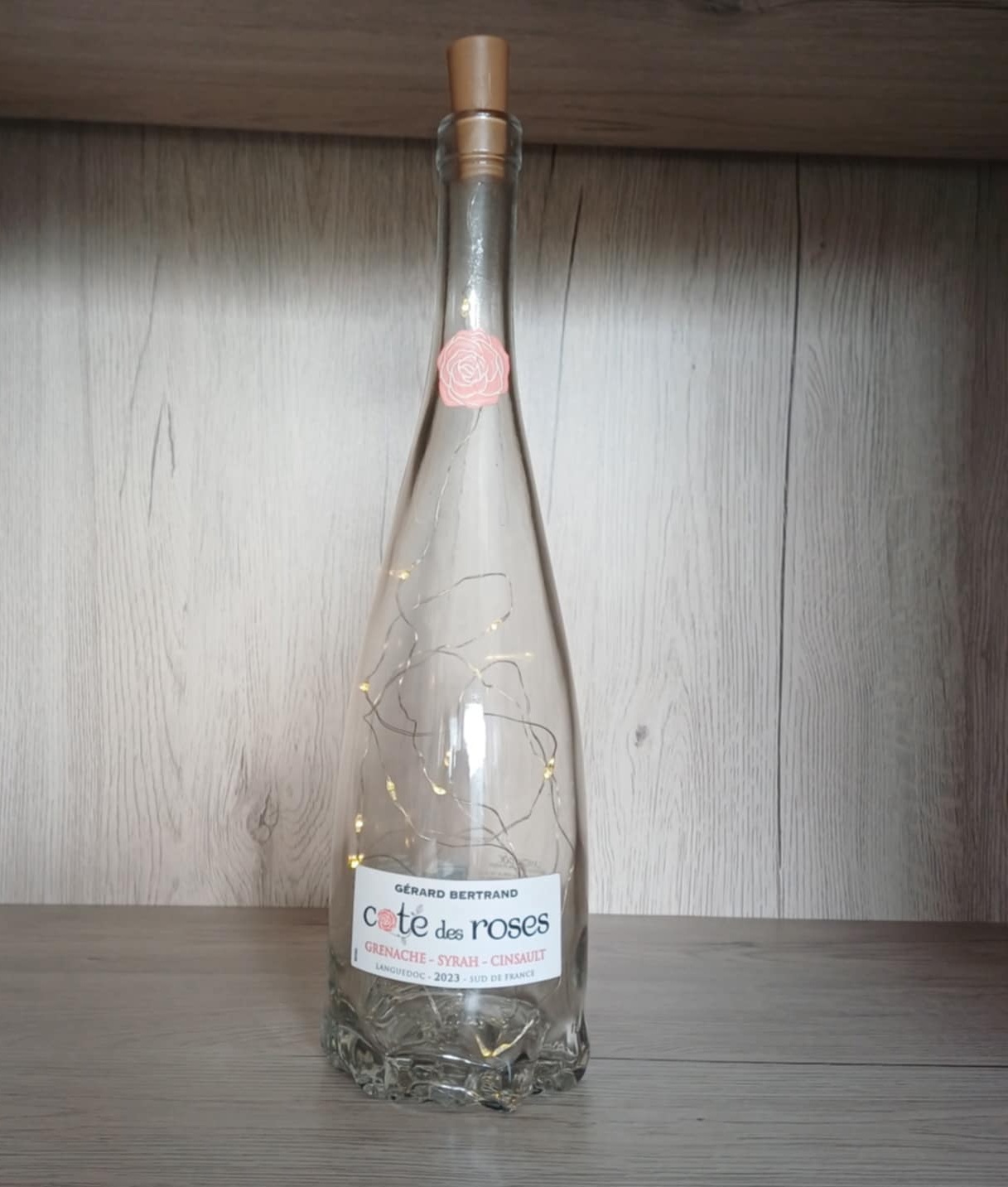 bouteille led cote de rose